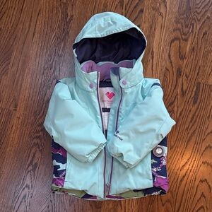 Obermeyer Kids' Light Blue and Purple Ski Coat